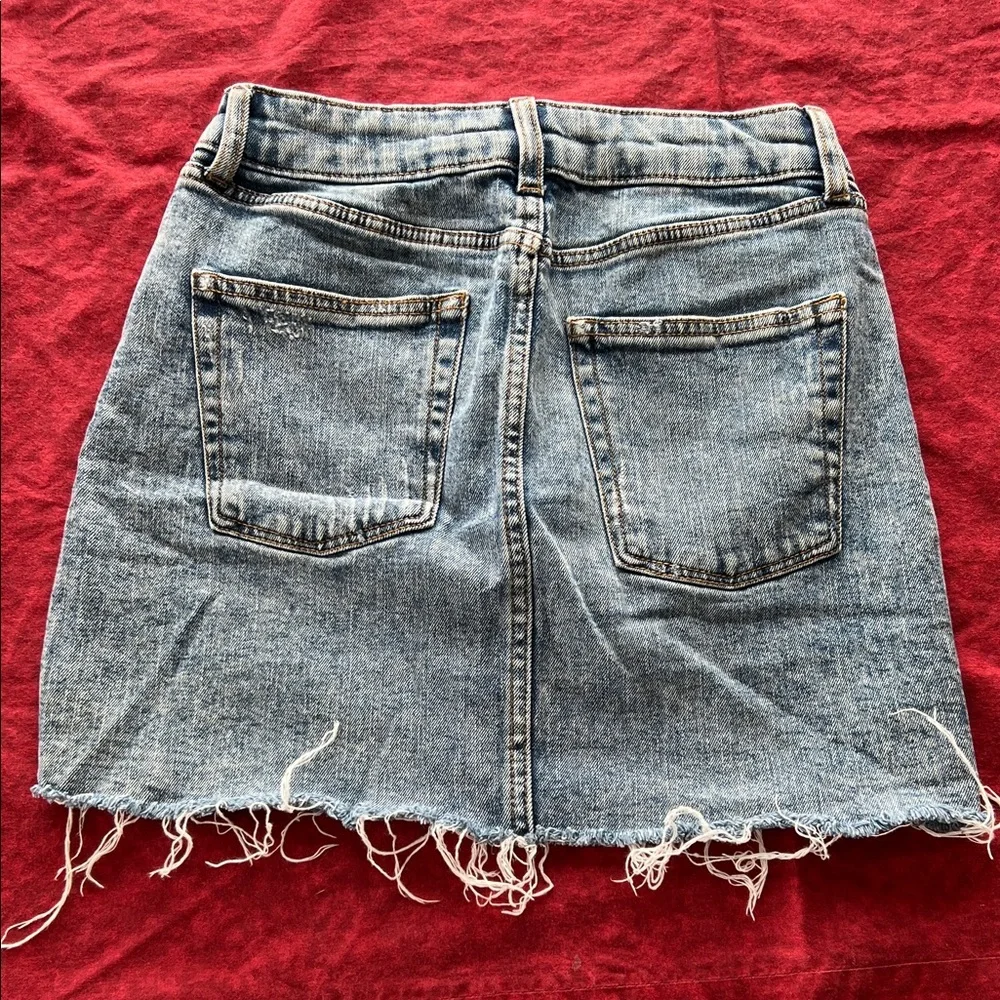 Wild Fable Distressed Denim Mini Skirt - Picture 2 of 3